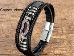 HY Wholesale Leather Jewelry Popular Leather Bracelets-HY0118B935
