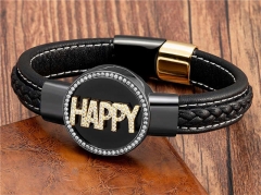 HY Wholesale Leather Jewelry Popular Leather Bracelets-HY0118B375