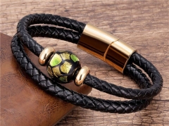 HY Wholesale Leather Jewelry Popular Leather Bracelets-HY0118B843