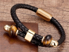 HY Wholesale Leather Jewelry Popular Leather Bracelets-HY0118B707