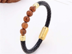 HY Wholesale Leather Jewelry Popular Leather Bracelets-HY0118B601