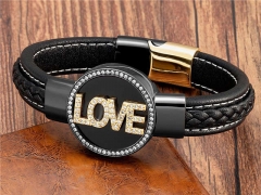 HY Wholesale Leather Jewelry Popular Leather Bracelets-HY0118B372