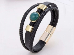 HY Wholesale Leather Jewelry Popular Leather Bracelets-HY0118B306