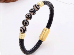 HY Wholesale Leather Jewelry Popular Leather Bracelets-HY0118B602