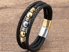 HY Wholesale Leather Jewelry Popular Leather Bracelets-HY0118B180