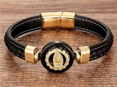 HY Wholesale Leather Jewelry Popular Leather Bracelets-HY0118B791