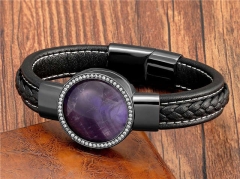 HY Wholesale Leather Jewelry Popular Leather Bracelets-HY0118B803