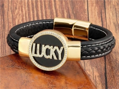 HY Wholesale Leather Jewelry Popular Leather Bracelets-HY0118B371