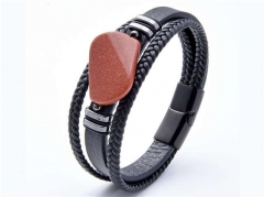 HY Wholesale Leather Jewelry Popular Leather Bracelets-HY0118B222