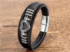HY Wholesale Leather Jewelry Popular Leather Bracelets-HY0118B296