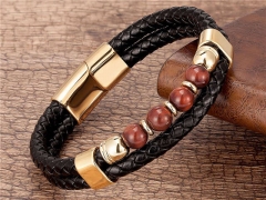 HY Wholesale Leather Jewelry Popular Leather Bracelets-HY0118B046