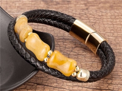 HY Wholesale Leather Jewelry Popular Leather Bracelets-HY0118B516