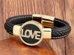 HY Wholesale Leather Jewelry Popular Leather Bracelets-HY0118B367
