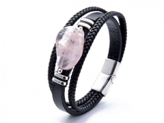 HY Wholesale Leather Jewelry Popular Leather Bracelets-HY0118B224