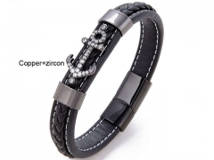 HY Wholesale Leather Jewelry Popular Leather Bracelets-HY0118B333