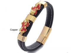 HY Wholesale Leather Jewelry Popular Leather Bracelets-HY0118B078