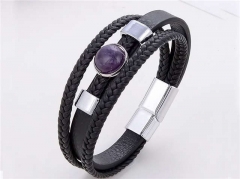 HY Wholesale Leather Jewelry Popular Leather Bracelets-HY0118B312