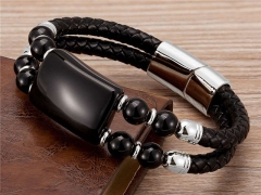 HY Wholesale Leather Jewelry Popular Leather Bracelets-HY0118B926