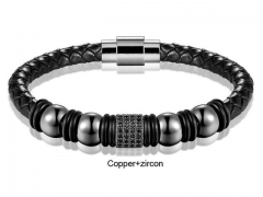 HY Wholesale Leather Jewelry Popular Leather Bracelets-HY0117B443
