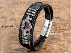 HY Wholesale Leather Jewelry Popular Leather Bracelets-HY0118B295