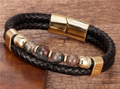 HY Wholesale Leather Jewelry Popular Leather Bracelets-HY0118B859