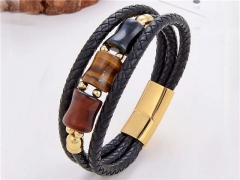 HY Wholesale Leather Jewelry Popular Leather Bracelets-HY0118B496