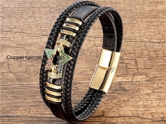 HY Wholesale Leather Jewelry Popular Leather Bracelets-HY0118B277