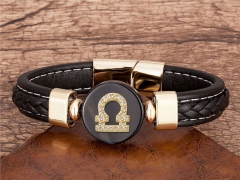 HY Wholesale Leather Jewelry Popular Leather Bracelets-HY0118B355