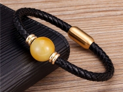HY Wholesale Leather Jewelry Popular Leather Bracelets-HY0118B634