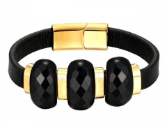HY Wholesale Leather Jewelry Popular Leather Bracelets-HY0117B387