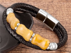 HY Wholesale Leather Jewelry Popular Leather Bracelets-HY0118B518