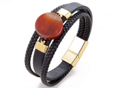 HY Wholesale Leather Jewelry Popular Leather Bracelets-HY0118B605
