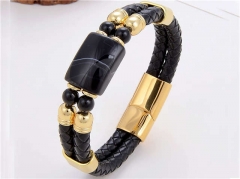 HY Wholesale Leather Jewelry Popular Leather Bracelets-HY0118B652