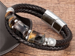 HY Wholesale Leather Jewelry Popular Leather Bracelets-HY0118B386