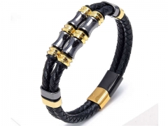 HY Wholesale Leather Jewelry Popular Leather Bracelets-HY0118B615