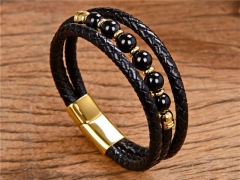 HY Wholesale Leather Jewelry Popular Leather Bracelets-HY0118B442