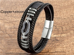 HY Wholesale Leather Jewelry Popular Leather Bracelets-HY0118B936