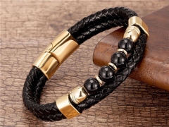 HY Wholesale Leather Jewelry Popular Leather Bracelets-HY0118B855