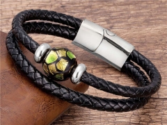 HY Wholesale Leather Jewelry Popular Leather Bracelets-HY0118B848