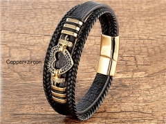 HY Wholesale Leather Jewelry Popular Leather Bracelets-HY0118B300