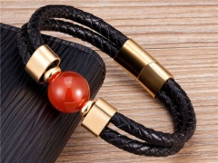 HY Wholesale Leather Jewelry Popular Leather Bracelets-HY0118B595