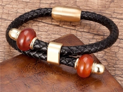 HY Wholesale Leather Jewelry Popular Leather Bracelets-HY0118B703