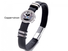 HY Wholesale Leather Jewelry Popular Leather Bracelets-HY0118B012