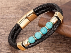HY Wholesale Leather Jewelry Popular Leather Bracelets-HY0118B861