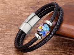 HY Wholesale Leather Jewelry Popular Leather Bracelets-HY0118B845