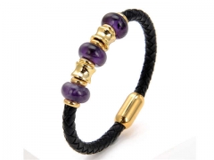 HY Wholesale Leather Jewelry Popular Leather Bracelets-HY0118B432