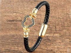 HY Wholesale Leather Jewelry Popular Leather Bracelets-HY0118B176