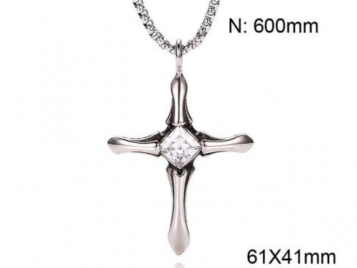 HY Wholesale Necklaces Stainless Steel 316L Jewelry Necklaces-HY0010P076