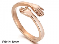 HY Wholesale Rings Jewelry 316L Stainless Steel Fashion Rings-HY0113R060