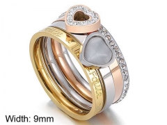 HY Wholesale Rings Jewelry 316L Stainless Steel Fashion Rings-HY0113R064